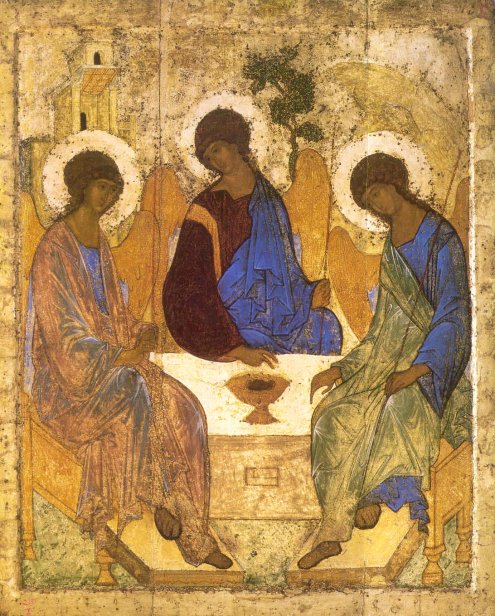 Andrej Rublëv, Santissima Trinità, 1411, Galleria Tret’jakov, Mosca