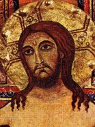 Crocifisso di San Damiano: particolare del volto