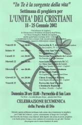 il programma della settimana programma