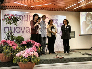 Sandra durante la testimonianza Sandra durante la testimonianza