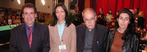 Giuliano Monaco, Maria Ester Cruz, Padre Carlo Colonna e Antonella Fois
