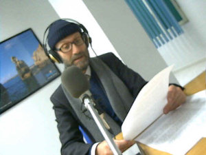 Antonello ai microfoni di Radio Kalaritana Antonello