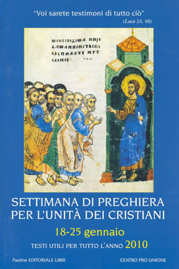 La copertina del programma della settimana di preghiera per l'unità dei cristiani copertina