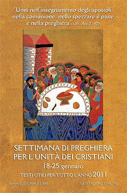La copertina del programma della settimana di preghiera per l'unità dei cristiani copertina