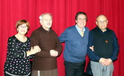 Antonella, Padre Ignazio e Giuliano insieme a Padre Elias Antonella, Padre Ignazio e Giuliano insieme a Padre Elias