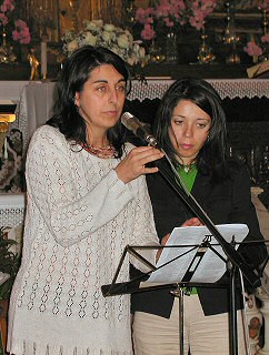 Antonella al corso sulla famiglia Antonella e Catia
